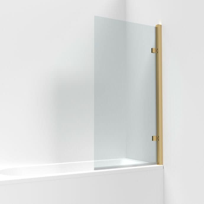 Nova 8mm Glass Square Hinged Bath Screen - 1520mm x 830mm