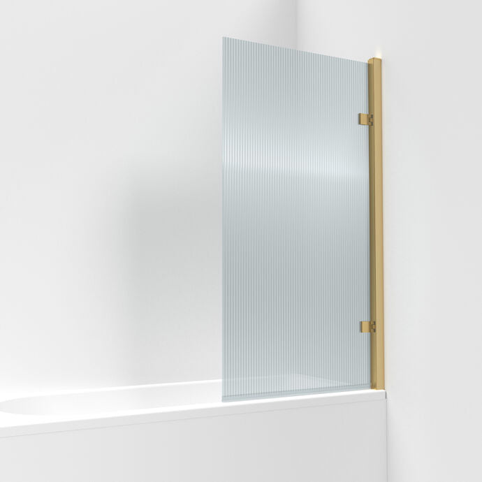 Nova 8mm Glass Square Hinged Bath Screen - 1520mm x 830mm
