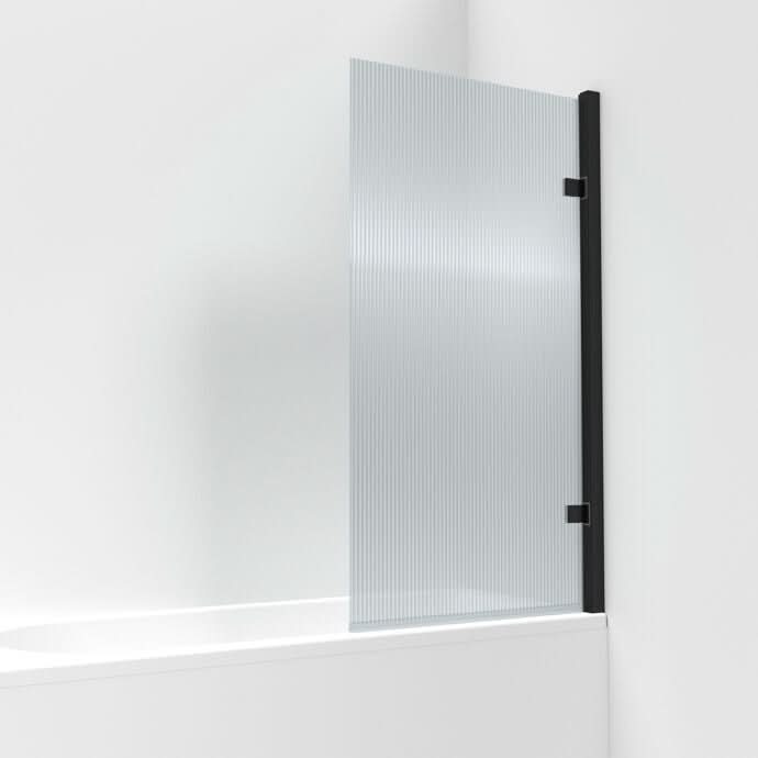 Nova 8mm Glass Square Hinged Bath Screen - 1520mm x 830mm
