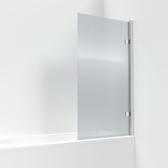 Nova 8mm Glass Square Hinged Bath Screen - 1520mm x 830mm