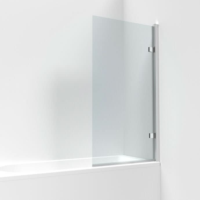 Nova 8mm Glass Square Hinged Bath Screen - 1520mm x 830mm