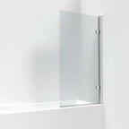 Nova 8mm Glass Square Hinged Bath Screen - 1520mm x 830mm
