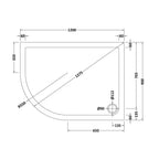 Alex Slimline Left Hand Offset Quadrant Shower Tray