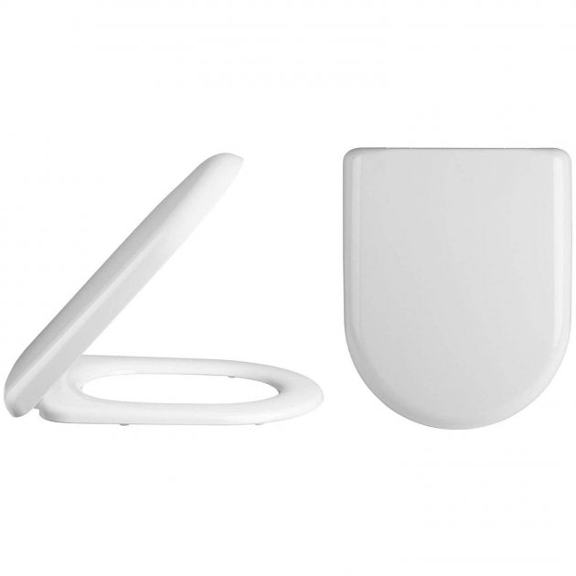 Clinton Comfort Height Back to Wall Toilet With Seat - White