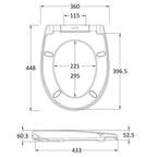 Nio Round Soft Close Toilet Seat - White