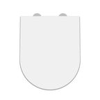 Nio Modern D-Shaped Soft Close Toilet Seat - White
