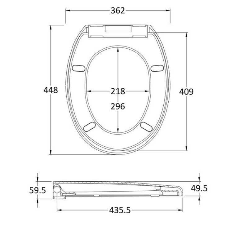 Nio Round Soft Close Toilet Seat - White