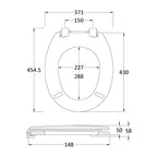 Nio Wooden Standard Toilet Seat - White