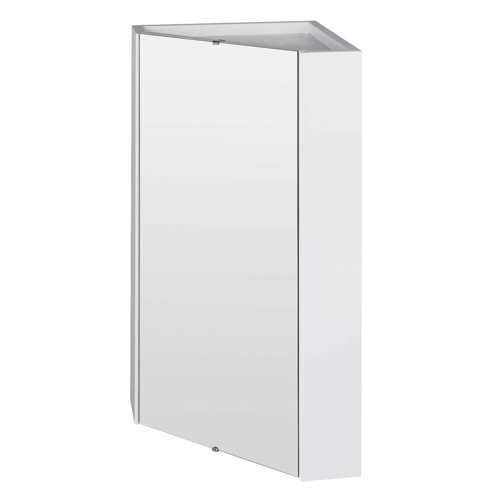 Element Non Iluminated Corner Mirror Cabinet - 650mm x 459mm - Gloss White