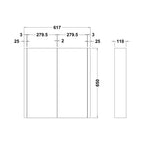 Pebble Non Illuminated Mirror Cabinet - Gloss White