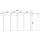 Pebble Non Illuminated Mirror Cabinet - Gloss White