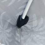 6.5' Beach Canopy Umbrella with UV50+ Protection & Sandbags, Easy Assembly, Blue Coconut Palm