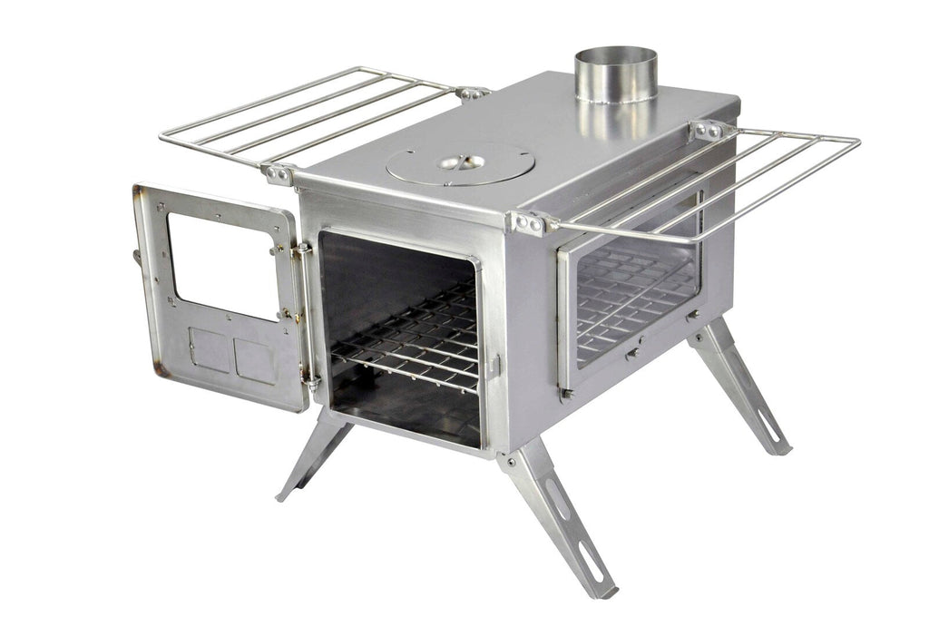 Nomad Camping stove (Double View) - Large Size / Stainless Steel