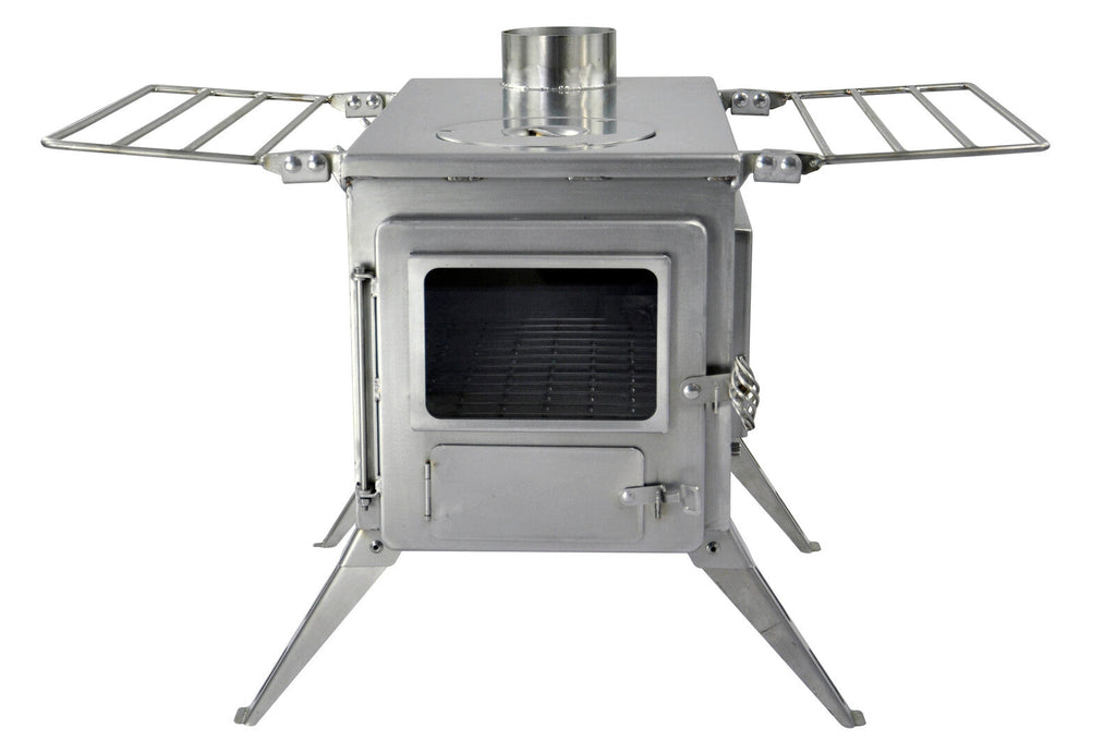 Nomad Camping stove (Double View) - Large Size / Stainless Steel