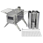 Nomad Camping stove (Double View) - Medium Size / Stainless Steel