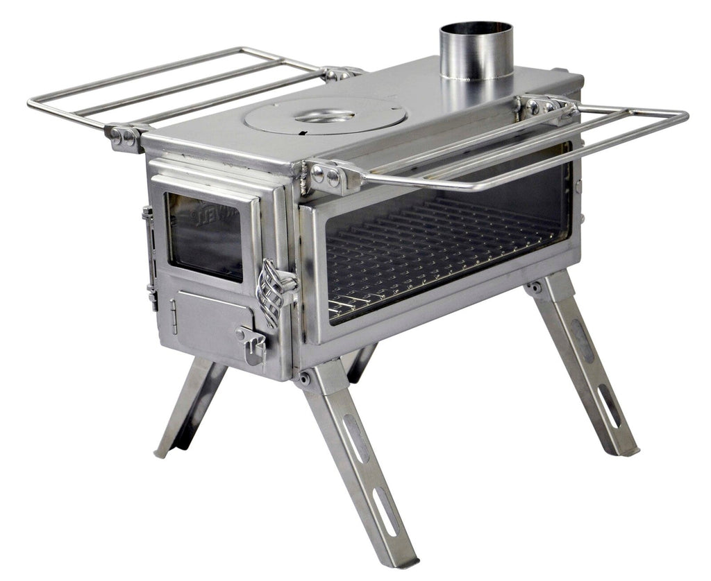 Nomad Camping stove (Double View) - Micro Size / Stainless Steel