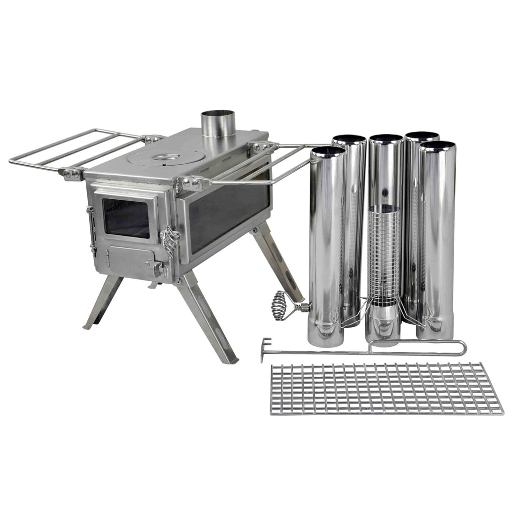 Nomad Camping stove (Double View) - Micro Size / Stainless Steel