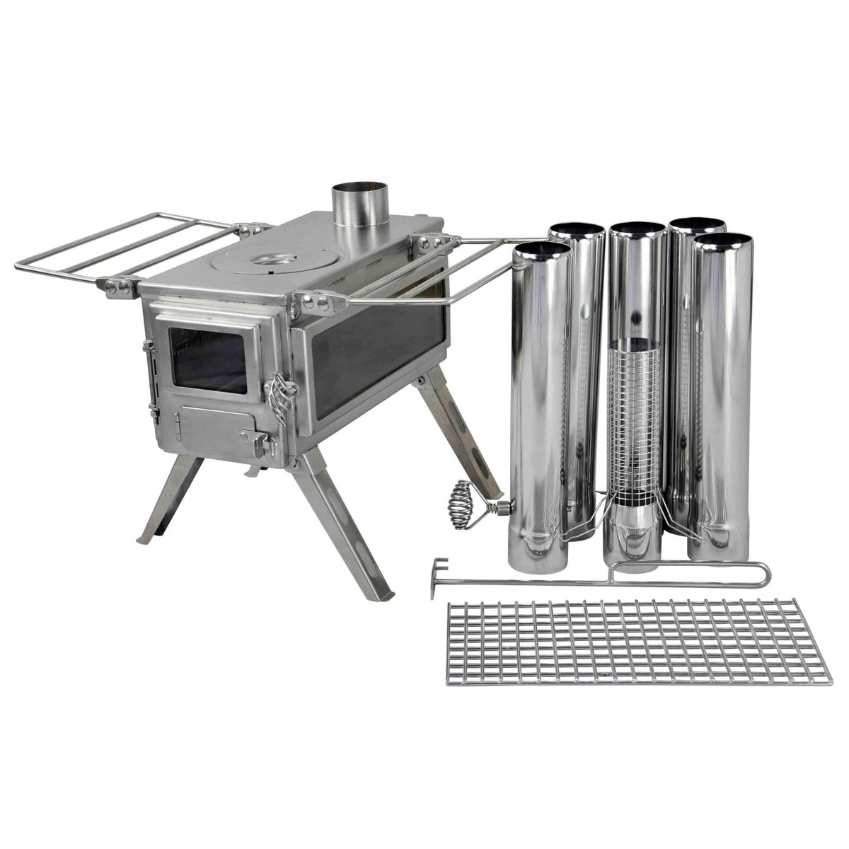 Nomad Camping stove (Double View) - Micro Size / Stainless Steel