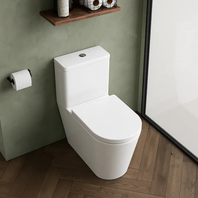 Muse Close Coupled Toilet with Soft Close Seat & Cistern - White