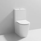 Creo Flush To Wall Close Coupled Toilet with Soft Close Seat & Cistern - White