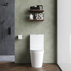 Creo Flush To Wall Close Coupled Toilet with Soft Close Seat & Cistern - White