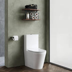 Creo Flush To Wall Close Coupled Toilet with Soft Close Seat & Cistern - White