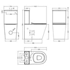 Creo Flush To Wall Close Coupled Toilet with Soft Close Seat & Cistern - White