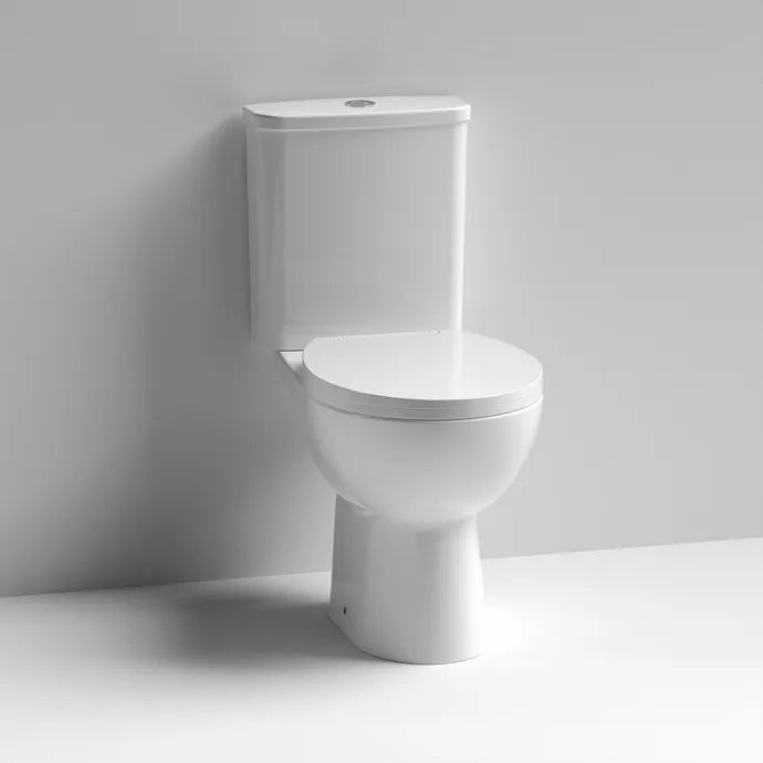 Alca Close Coupled Toilet with Soft Close Seat & Cistern - White