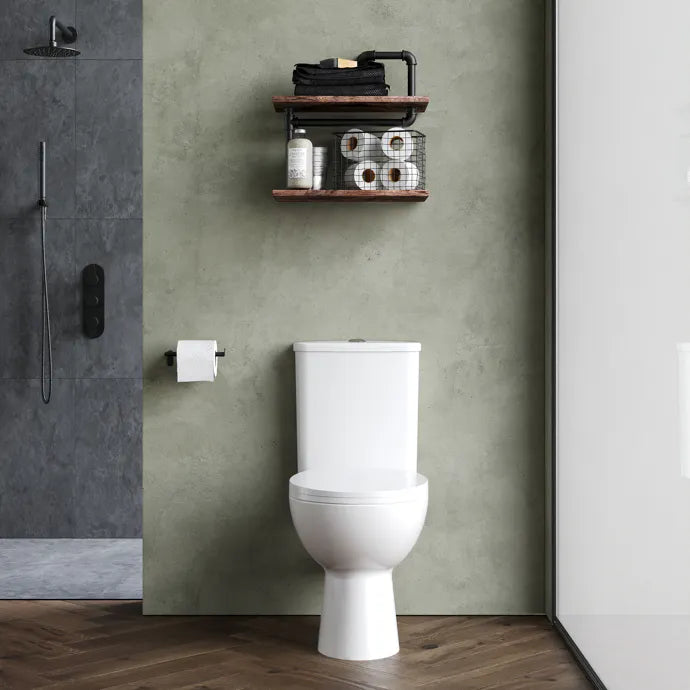 Alca Close Coupled Toilet with Soft Close Seat & Cistern - White