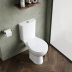 Alca Close Coupled Toilet with Soft Close Seat & Cistern - White