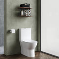 Sigma Flush To Wall Close Coupled Toilet with Soft Close Seat & Cistern - White