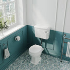 Hix Low Level Toilet With Cistern & Flush Pipe Kit - White