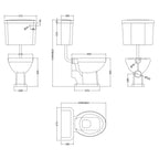Hix Low Level Toilet With Cistern & Flush Pipe Kit - White