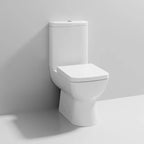 Line Close Coupled Toilet with Push Button Cistern & Seat - White