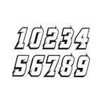 Aipas®Racing Number Stickers