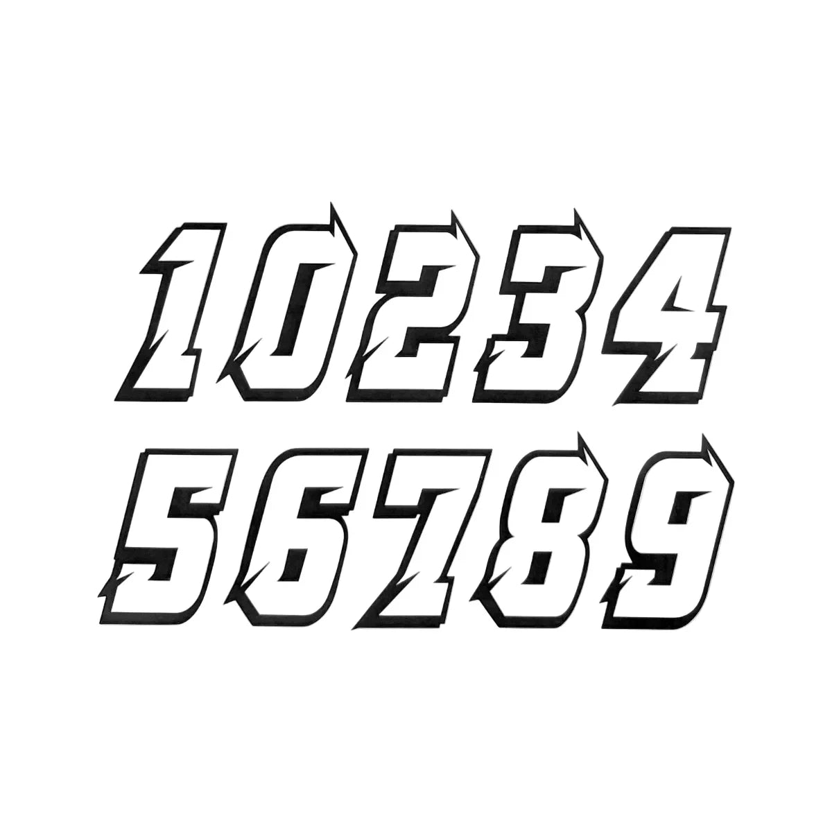 Aipas®Racing Number Stickers