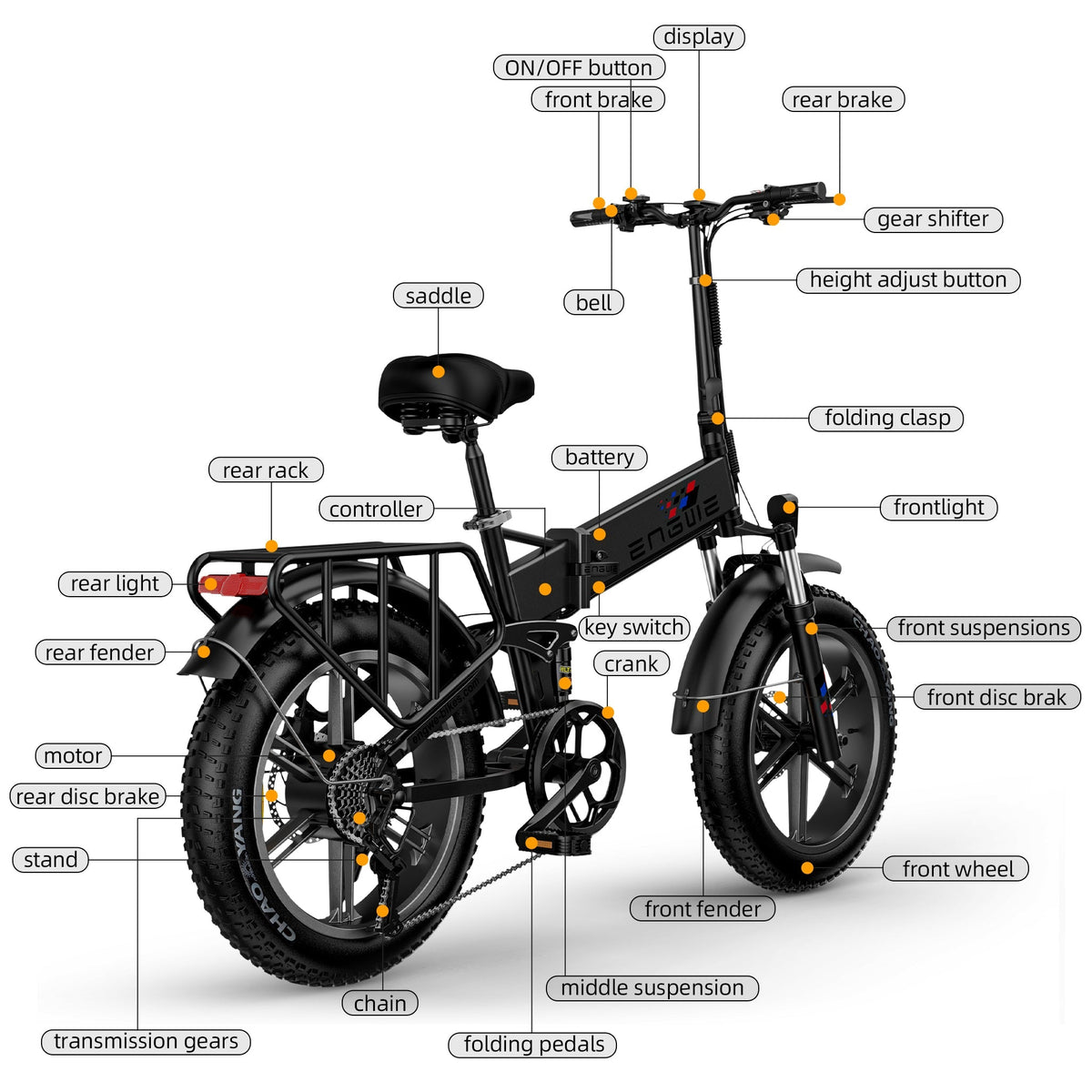 Engwe Engine X Electric Bike Black