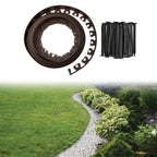 Lawn Border Set, Easy Border 40mm Brown 10m with Pegs