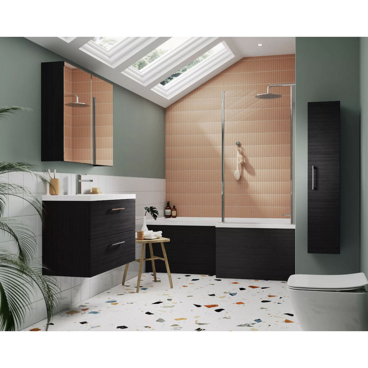Linen Non Illuminated Mirror Cabinet