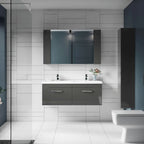 Linen Non Illuminated Mirror Cabinet 75/25 - 715mm x 600mm