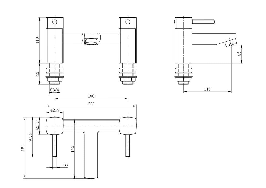 O'Neill Bath Filler Tap - Chrome