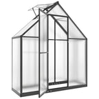 5.5 x 6.5ft Polycarbonate Greenhouse with Swing Door & Window, Black