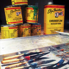 Basic 18 Color Enamel Kit, 1/4 Pint plus 6-Piece Master Pinstriping Brushes