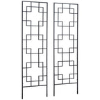 2-Pack 72" Metal Garden Trellis for Climbing Plants