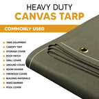 Olive Drab Canvas Tarp 8' x 12'