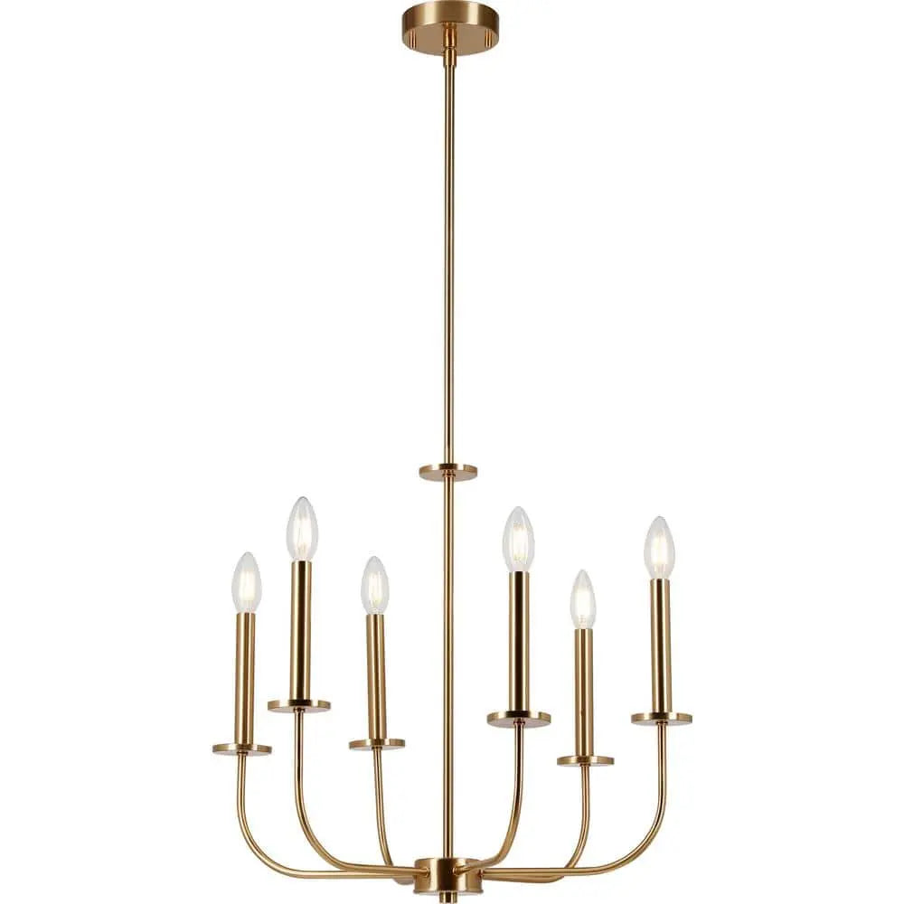 Open Box -  Luminosa 6-Light Antique Gold Chandelier LuminosaBullseye Deals