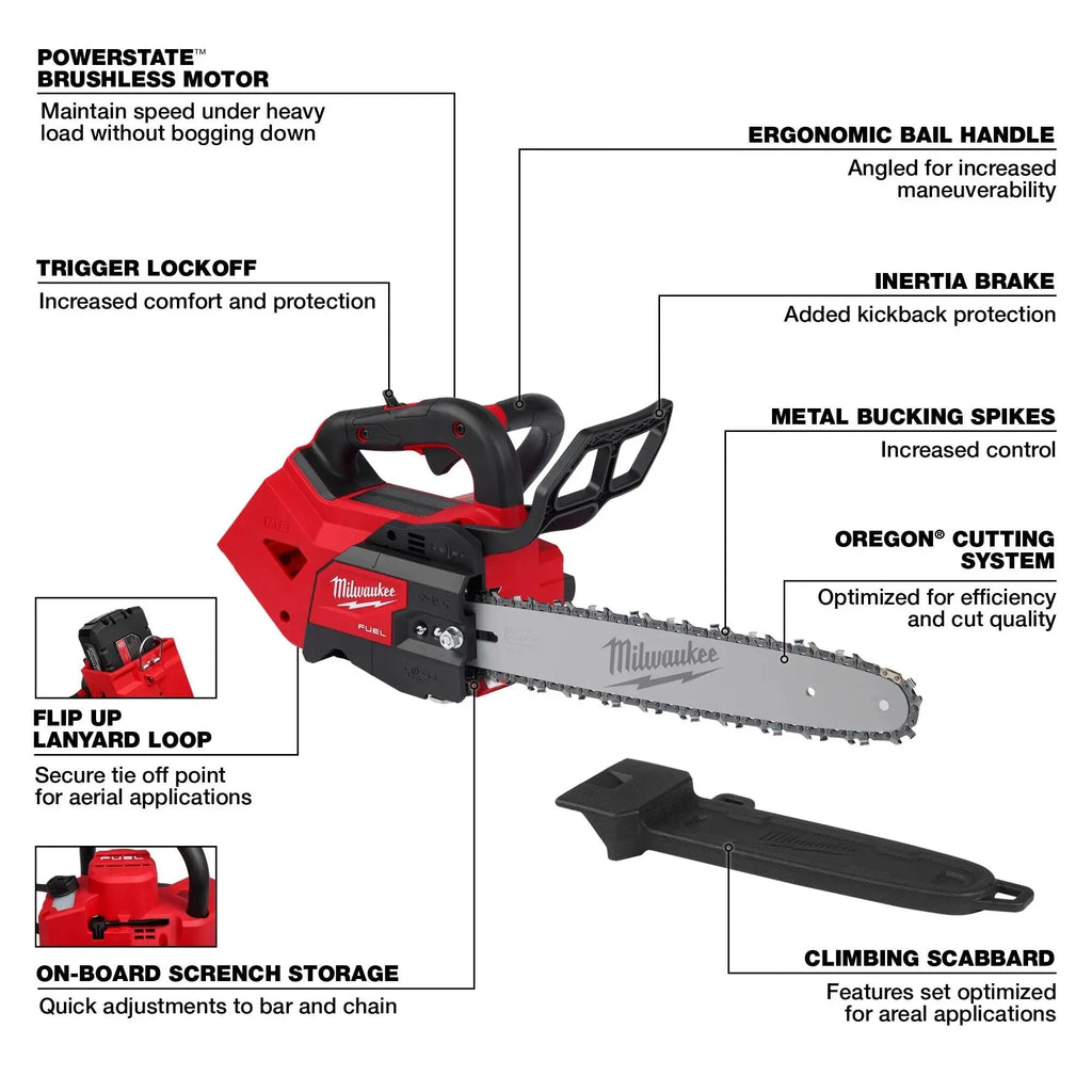 Open Box -  Milwaukee MWK2826-20T 14 in. M18 FUEL Top Handle Chainsaw Bare Tool