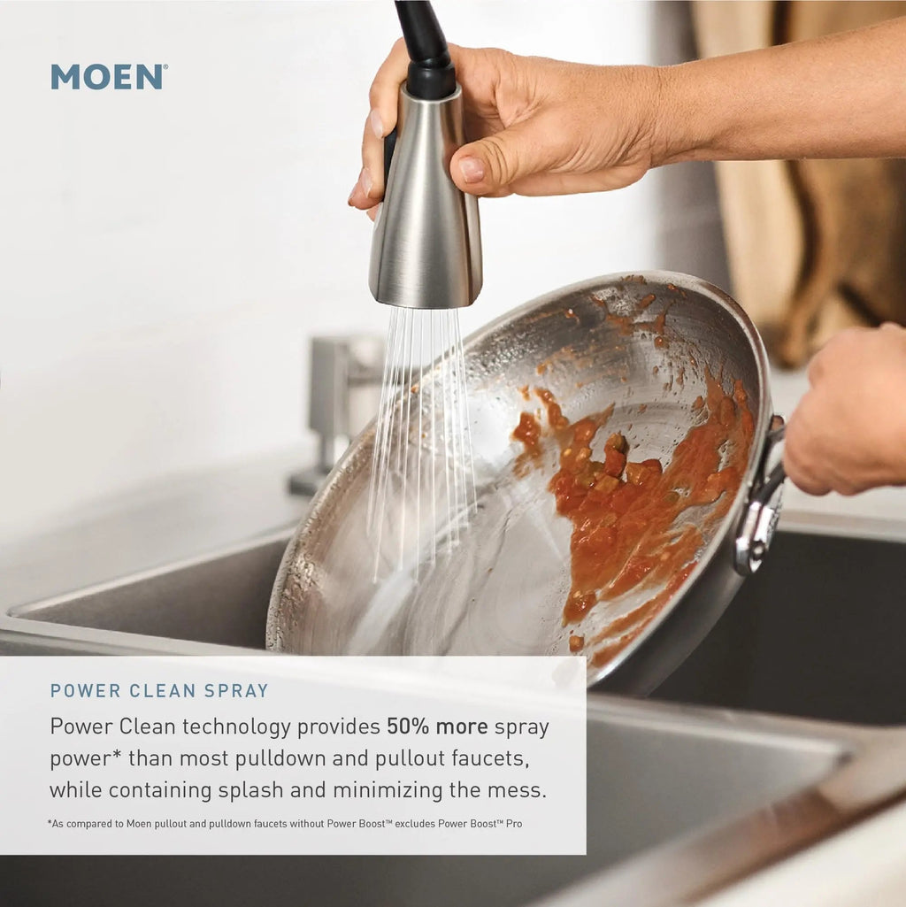 Open Box -  Moen Brantford Spot Resist Stainless One-Handle Pullout Kitchen Faucet