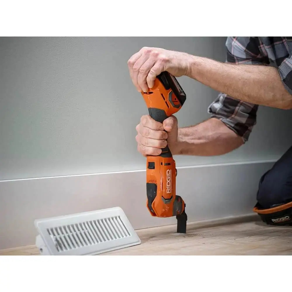 Open Box -  RIDGID 18V Cordless Oscillating Multi-Tool with 2.0 Ah Battery and Charger