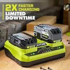 Open Box -  RYOBI 18V ONE+ Dual Port 4-Amp Parallel Charger (Tool-Only)